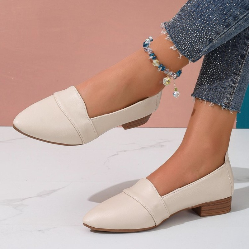 Women'S Shoes Clogs - スリッポンシューズ レディース フラットシューズ 無地 ポインテッドトゥ 浅口