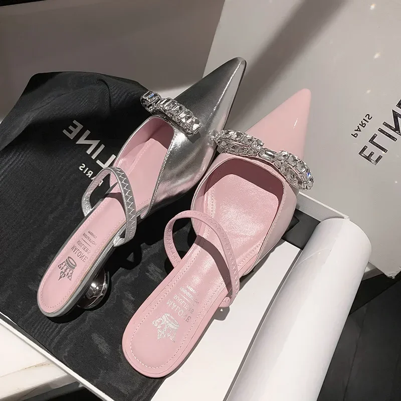 女性特許取得ピンクスリッパ春夏フラットシューズ新しいポインテ - Women'S Shoes Clogs のレビューと価格