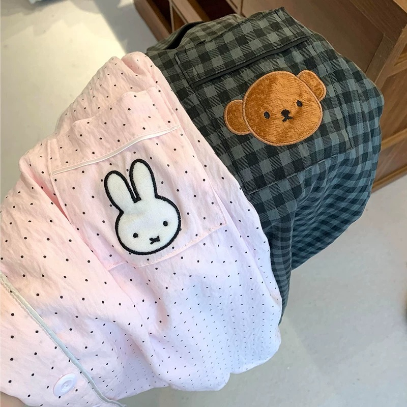 ミッフィーかわいいアニメかわいい水玉模様パジャマカップル衣装 - Women Shoes Xxl のレビューと価格