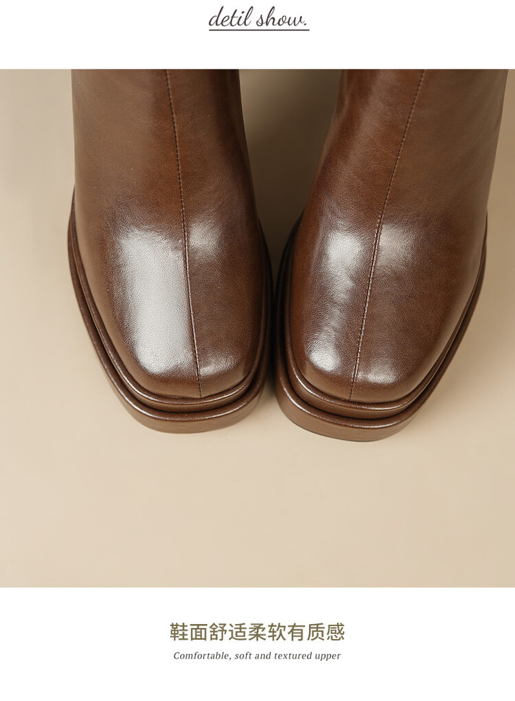 秋・冬用の、柔らかい革素材を使用したレディースニーハイブーツ - Knee High Boots Women のレビューと価格